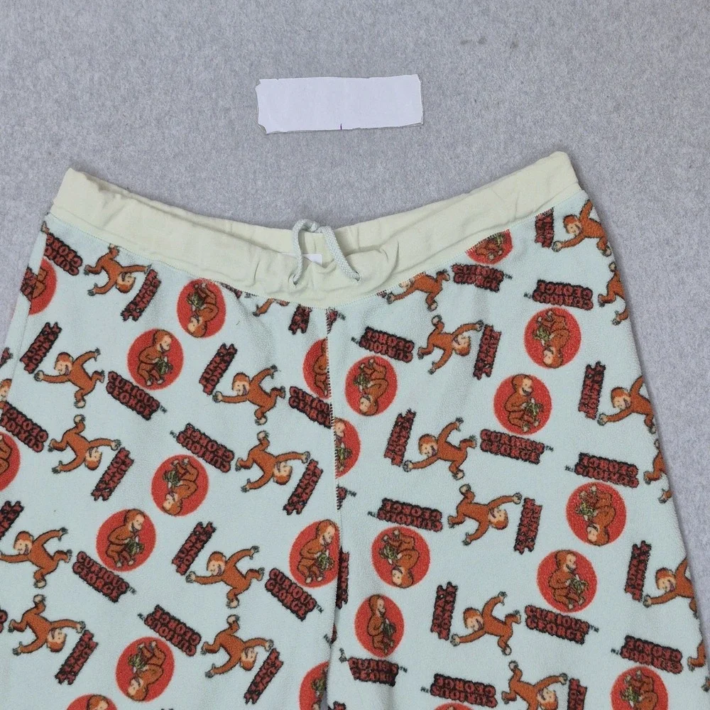 VINTAGE Curious George Men Sleepwear XXL Pajama Pants Sweatpants Fleece